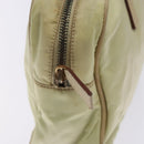 PRADA Hand Bag Nylon Beige Gold Auth 132576-10