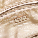 PRADA Hand Bag Nylon Beige Gold Auth 132576-18
