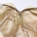 PRADA Hand Bag Nylon Beige Gold Auth 132576-19