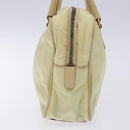 PRADA Hand Bag Nylon Beige Gold Auth 132576-3