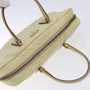 PRADA Hand Bag Nylon Beige Gold Auth 132576-6