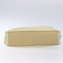 PRADA Hand Bag Nylon Beige Gold Auth 132576-5