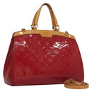 LOUIS VUITTON Monogram Vernis Blair MM Hand Bag Rose Indian M91798 Auth 132578-1