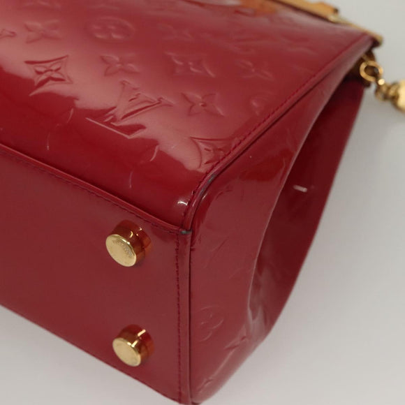 LOUIS VUITTON Monogram Vernis Blair MM Hand Bag Rose Indian M91798 Auth 132578