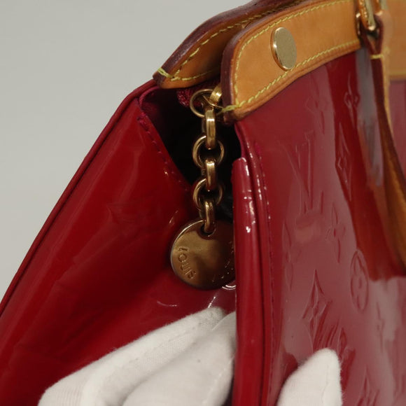 LOUIS VUITTON Monogram Vernis Blair MM Hand Bag Rose Indian M91798 Auth 132578