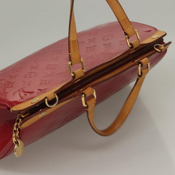 LOUIS VUITTON Monogram Vernis Blair MM Hand Bag Rose Indian M91798 Auth 132578