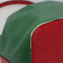LOUIS VUITTON Epi Petit Noe Shoulder Bag Bicolor Green Red M44147 Auth 132580-16