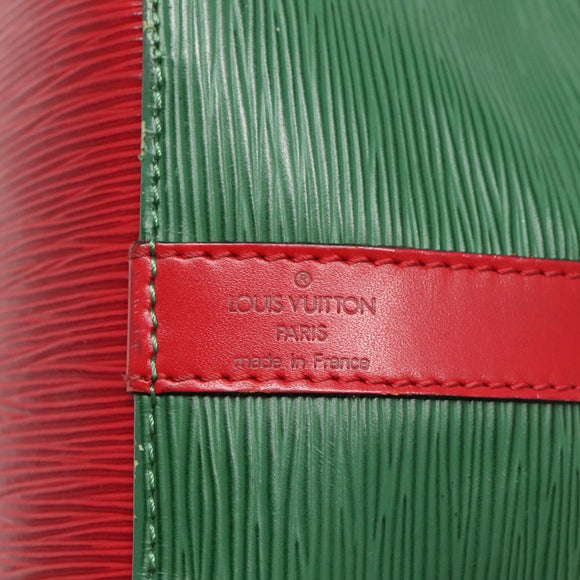 LOUIS VUITTON Epi Petit Noe Schultertasche Bicolor Grün Rot M44147 Auth 132580
