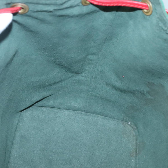 LOUIS VUITTON Epi Petit Noe Shoulder Bag Bicolor Green Red M44147 Auth 132580