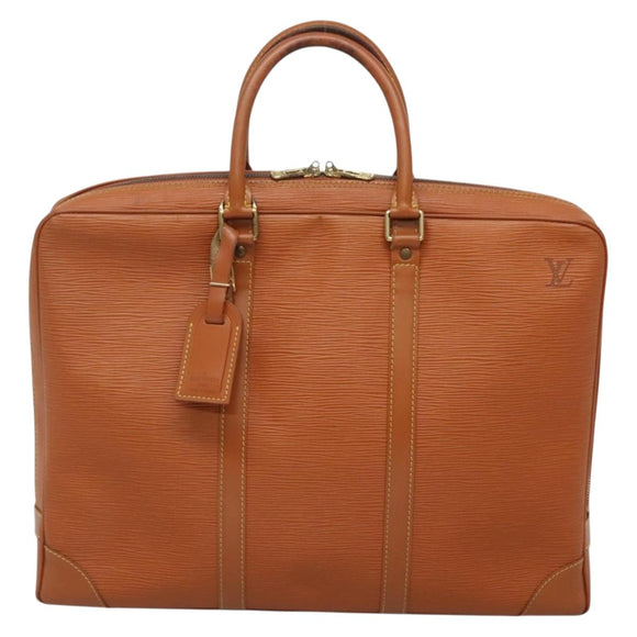LOUIS VUITTON Epi Porte Documents Voyage Bag Zipangu Gold M54478 LV Auth 132581