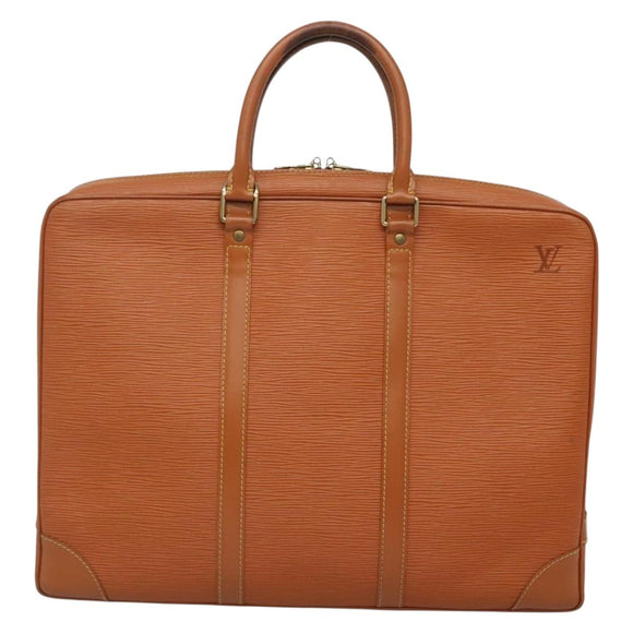 LOUIS VUITTON Epi Porte Documents Voyage Bag Zipangu Gold M54478 LV Auth 132581