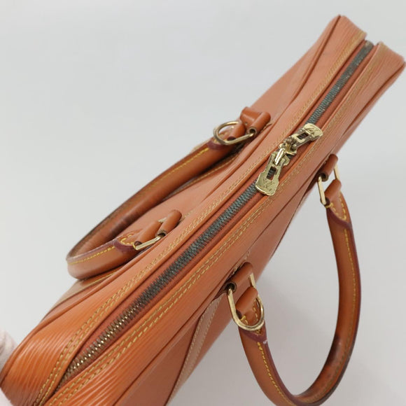 LOUIS VUITTON Epi Porte Documents Voyage Bag Zipangu Gold M54478 LV Auth 132581