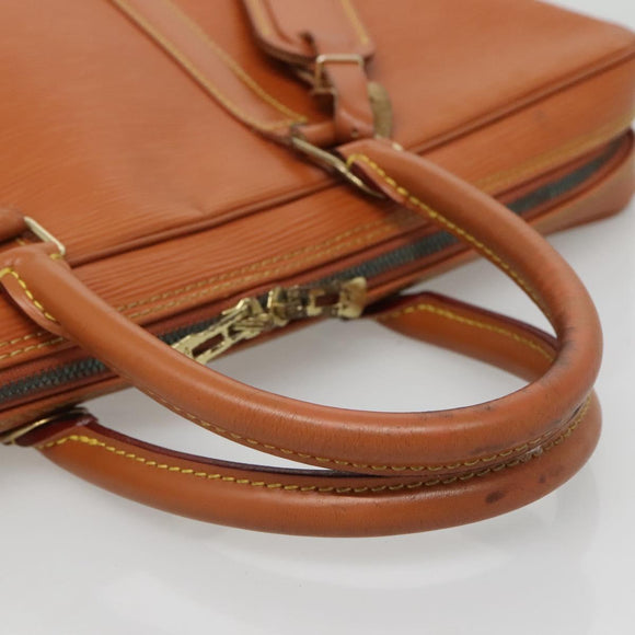 LOUIS VUITTON Epi Porte Documents Voyage Bag Zipangu Gold M54478 LV Auth 132581