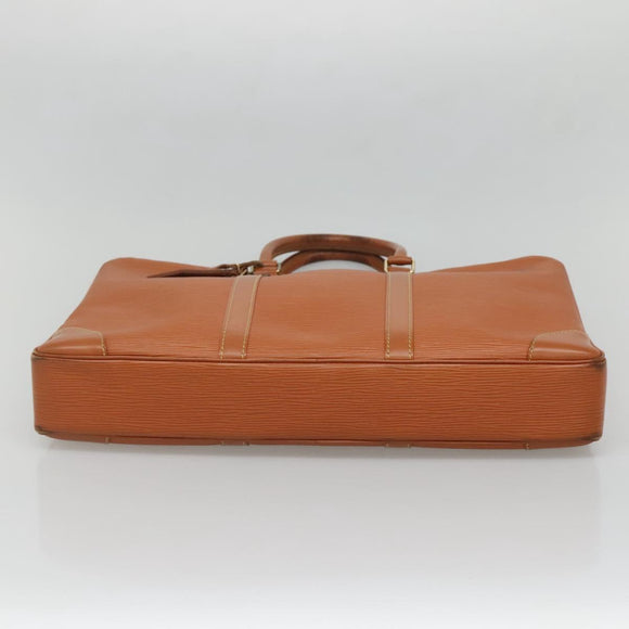 LOUIS VUITTON Epi Porte Documents Voyage Bag Zipangu Gold M54478 LV Auth 132581