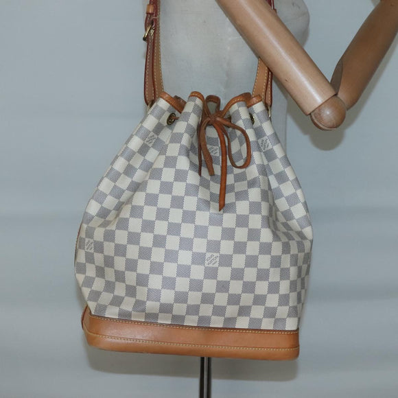 LOUIS VUITTON Damier Azur Noe Shoulder Bag N42222 LV Auth 132588