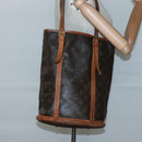 LOUIS VUITTON Monogram Bucket GM Shoulder Bag M42236 LV Auth 132593-21