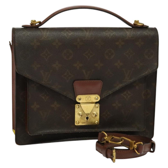 LOUIS VUITTON Monogram Monceau 28 Hand Bag M51185 LV Auth 132597