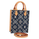 LOUIS VUITTON Pre Owned SINCE 1854 Petit Sac Plat 2way Navy M80288 Auth 132611M-1