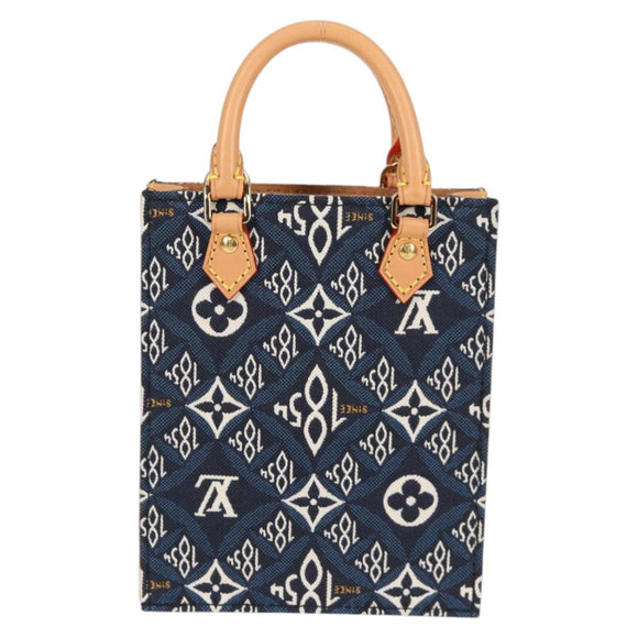 LOUIS VUITTON Pre Owned SINCE 1854 Petit Sac Plat 2way Navy M80288 Auth 132611M