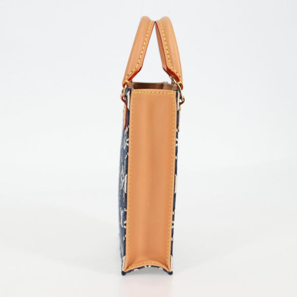 LOUIS VUITTON Pre Owned SINCE 1854 Petit Sac Plat 2way Navy M80288 Auth 132611M