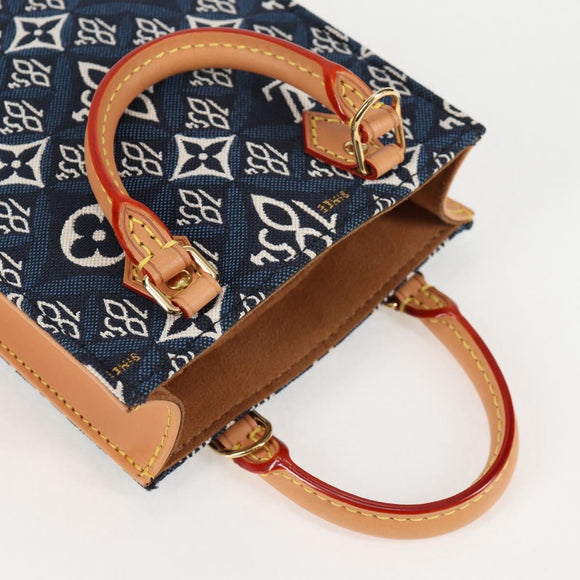 LOUIS VUITTON Pre Owned SINCE 1854 Petit Sac Plat 2way Navy M80288 Auth 132611M