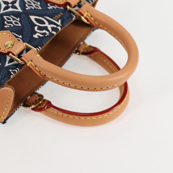 LOUIS VUITTON Pre Owned SINCE 1854 Petit Sac Plat 2way Navy M80288 Auth 132611M