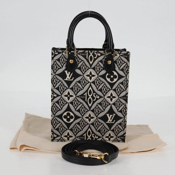 LOUIS VUITTON Pre Owned SINCE 1854 Petit Sac Plat 2way Black M80484 Auth 132612SAM