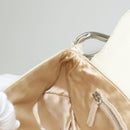 PRADA Shoulder Bag Leather White Silver Auth 132616V-23