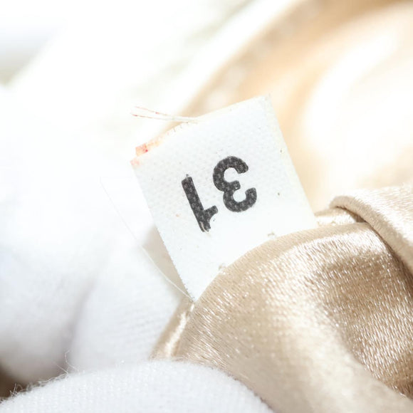 PRADA Shoulder Bag Leather White Silver Auth 132616V