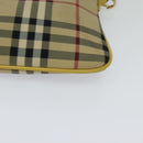 BURBERRY Nova Check Shoulder Bag Canvas Beige Gold Auth 132629-14