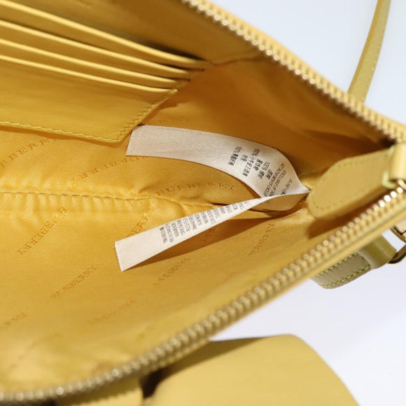 BURBERRY Nova Check Shoulder Bag Canvas Beige Gold Auth 132629