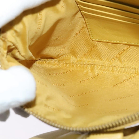 BURBERRY Nova Check Shoulder Bag Canvas Beige Gold Auth 132629