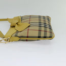 BURBERRY Nova Check Shoulder Bag Canvas Beige Gold Auth 132629-3