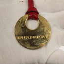 BURBERRY Nova Check Tote Bag Canvas Leather Beige Red gold Auth 132630-14