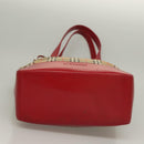 BURBERRY Nova Check Tote Bag Canvas Leather Beige Red gold Auth 132630-9