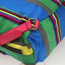 Gianni Versace Backpack Nylon Leather Multicolor Pink gold Auth 132634-17