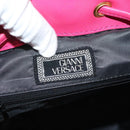 Gianni Versace Backpack Nylon Leather Multicolor Pink gold Auth 132634-11