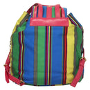 Gianni Versace Backpack Nylon Leather Multicolor Pink gold Auth 132634-2