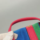 Gianni Versace Backpack Nylon Leather Multicolor Pink gold Auth 132634-14