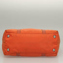 PRADA Tote Bag Nylon Orange Silver Auth 132636-5