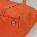 PRADA Tote Bag Nylon Orange Silver Auth 132636-18