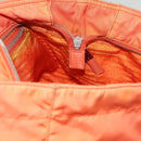 PRADA Tote Bag Nylon Orange Silver Auth 132636-21
