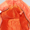 PRADA Tote Bag Nylon Orange Silver Auth 132636-23