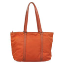 PRADA Tote Bag Nylon Orange Silver Auth 132636-2