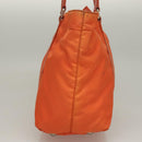 PRADA Tote Bag Nylon Orange Silver Auth 132636-3