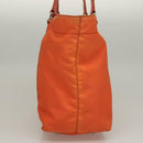 PRADA Tote Bag Nylon Orange Silver Auth 132636-4