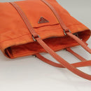 PRADA Tote Bag Nylon Orange Silver Auth 132636-6
