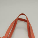 PRADA Tote Bag Nylon Orange Silver Auth 132636-14