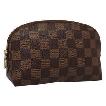 LOUIS VUITTON Damier Ebene Pochette Cosmetic PM Pouch N47516 LV Auth 132638