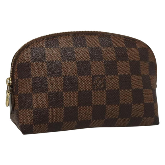 LOUIS VUITTON Damier Ebene Pochette Cosmetic PM Pouch N47516 LV Auth 132638